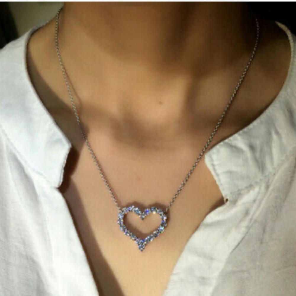 NEW 925 Sterling Silver Heart ❤️ necklace - Picture 6 of 6
